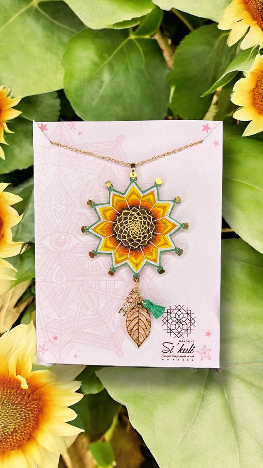 Medallón mandala Girasol