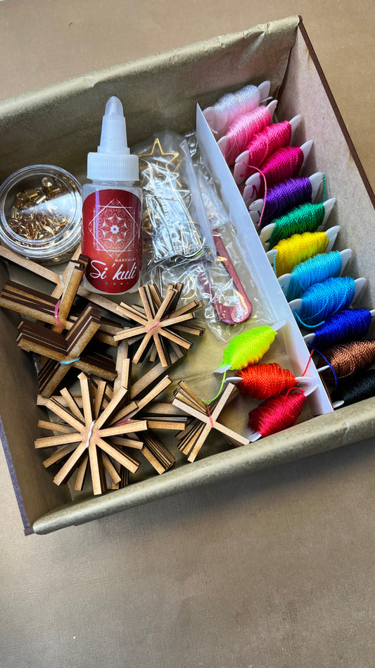 Emprendiendo con mandalas tejidos: Curso y kit con bases y accesorios (incluye envío nacional)