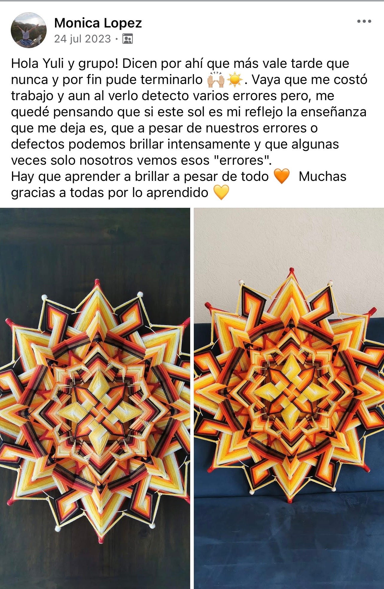 Brilla como un Sol – Curso de Mandala Solar formato 60cm