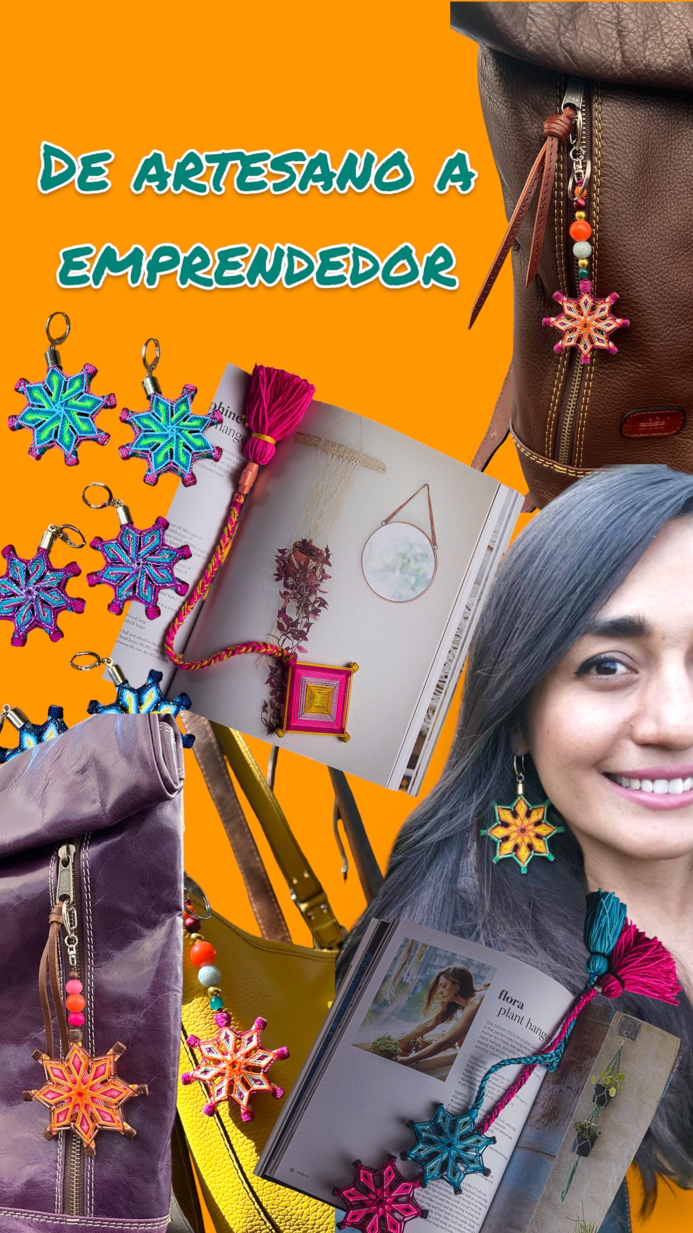 Kit emprendiendo con mándalas tejidos solo bases