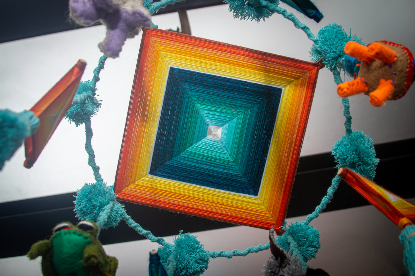 Móvil BB con Ojo de Dios de 4 puntas