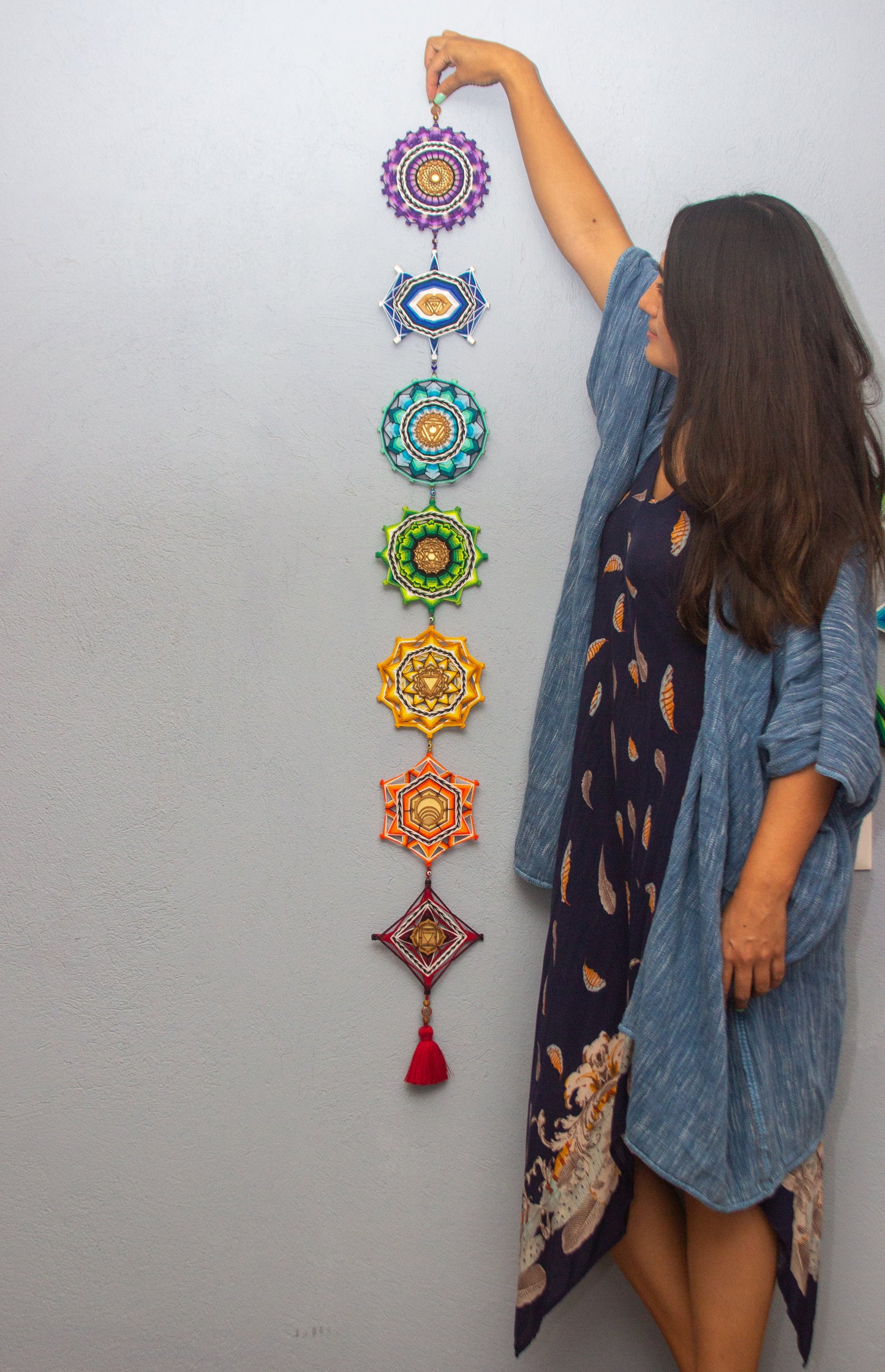Móvil 7 Chakras 15cm c/símbolo
